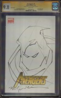 Moon Knight Sketch Bill Sienkiewicz Avengers 1 CGC SS