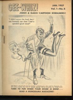 GEE WHIZ! January 1956 BILL WARD Cartoons BETTIE PAGE Blaze Starr