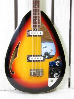 Vintage Late 1960s Vox Bill Wyman Electric Bass Guitar Made in Italy 