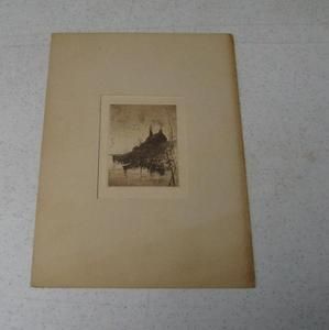 RARE 1885 Frank Bicknell Connecticut Home Mini Etching