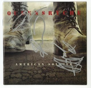 Queensryche American Soldier Authentic Autographed CD Booklet Signed 