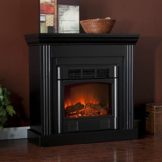 Petite Convertible Black ELECTRIC Fireplace CORNER or FLAT WALL TV 