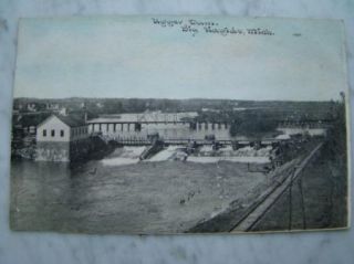 191 Photoette Postcard Upper Dam Big Rapids Mich MI