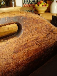 Antique Wooden Carrier Best Big Tote Long Pine Wood Box PRIMITIVE19THC 