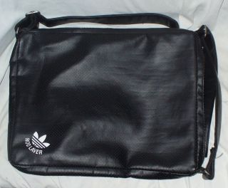 Vintage Adidas Rod Laver Black Soft Leather Tennis Bag