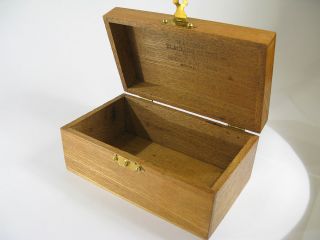 Antique Bigelow Oak Blacking Brush Box — Patented 1837