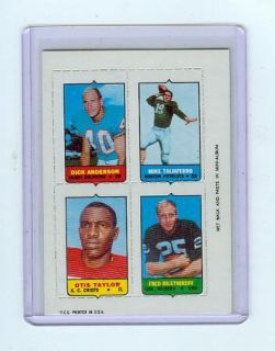 1969 Topps Four in One 4 in 1 Fred Biletnikoff Raiders