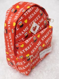Sesame Street Elmo Birthday Plush Toy Backpack USB Card Coin Bag Purse 