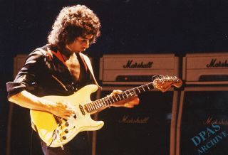 Miniature Guitar Ritchie Blackmore Fender Strat Olympic White Cust 