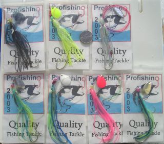 Downrigger Lures with Blades on 20lb Monoline 2 Hooks