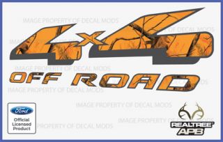   Ford 4x4 Off Road Decal Sticker Set APB Blaze Realtree Camo Camouflage