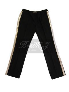MJ BILLE JEAN Silver Sequin Trousers Sz 34 M