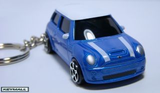 Porte CLE New Mini Cooper s Bleu Blanche Key Chain Schlüsselanhänger 
