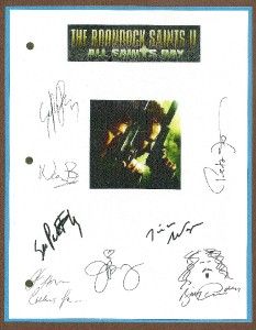   Saints II Movie Script Signed by 8x Troy Duffy Billy Connolly