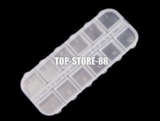 10 Empty Case Nail Art Plastic Rhinestone Box S006
