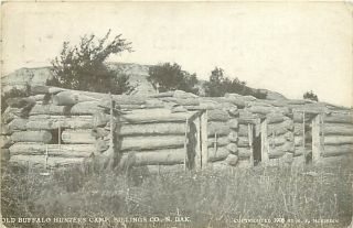 ND BILLINGS COUNTY OLD BUFFALO HUNTERS CAMP MAILED 1910 K36493