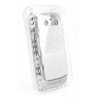 Chrome Design Diamante Bling Case Cover for Blackberry Torch 9860 