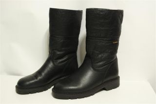 Blondo Vintage Canada Black Leather Knee High Shearling Winter Snow 