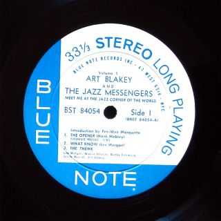 ART BLAKEY Meet You AtVol 1 LP BLUE NOTE BST 84054 US 1960 63rd NYC 