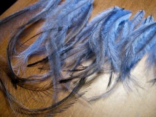 Feathers Hair Extension Emu Royal Blue Cruelty Free 12