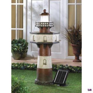 East Coast Lighthouse Solar Garden Water Fountain Choice of Solar or 
