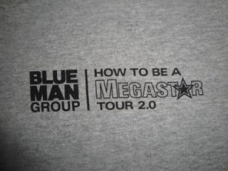 Blue Man Group Megastar Local Crew T Shirt Tour 3XL XXL New UNWORN 