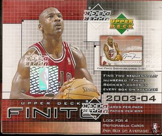 2003 04 Finite Basketball Hobby Box Lebron James Rookie