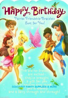 Disney Tinkerbell Fairies Blue Birthday Greeting Card
