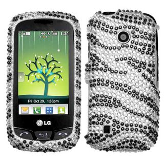 Bling SnapOn Cover Case for LG Cosmos Touch VN270 Zebra