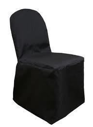 70 Black Banquet Chair Covers Polyester for Weddings Events