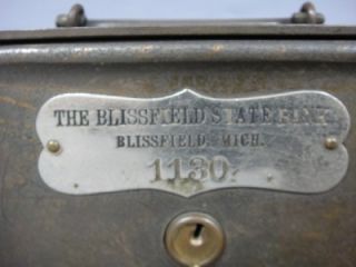 VINTAGE ADVERTISING COIN BANK BLISSFIELD STATE BANK MICHIGAN
