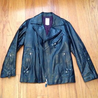 Lindeberg Leather Biker Jacket $1400 Blk DNM