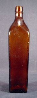 Bitters Bottle Antique Amber Glass 1880 Western Unused