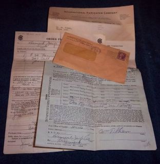 International Harvester Receipts letterhead Council Bluffs Iowa 1930s