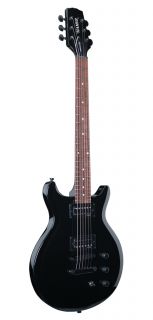Hamer XT Series Arch Top Double Cutaway Electric Guitar   Black