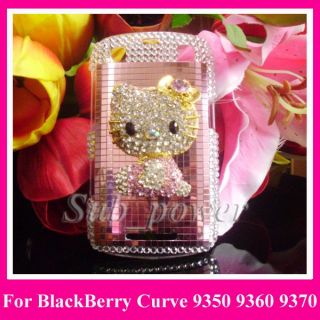 3D Rhinestone Hello Kitty Bling Case Cover for Blackberry Curve 9350 