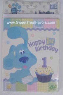 Blues Clues Party Plates Napkins 1st Birthday Hats Bags