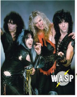 8x10 Lithograph w Bio Wasp Group 1985 Blackie Lawless