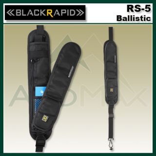 New 2012 BlackRapid RS5 2BB Ballistic Sling Camera Strap RS 5 Black 