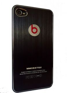 Black Monster Aluminium Case For Apple iPhone 4S 4G