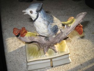 Blue Jay sculpture by Towle Fine Porcelain Music Box  Somewhere Over 