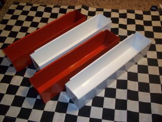 14 RED & WHITE DEEP DRAWER TOOL BOX TRAYS CHRISTMAS SPECIAL SNAP 2 USE 