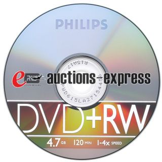   4X DVD+RW Silver Branded Top Rewritable DVDRW Blank Media Discs