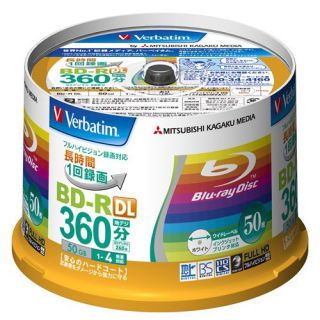 50 Verbatim Blu Ray Blank Discs BD R DL 50GB Bluray Original Pack 