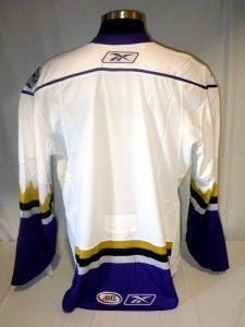   Monarchs AHL Game Issued White Blank Reebok Hockey Jersey in bag