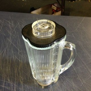 Vintage Waring Cloverleaf Glass Blender Jar 5 Cups 40 oz Mint 