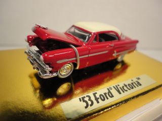 HO Red 1953 Ford Victoria w White Roof Classic Metal Works STK 30101 