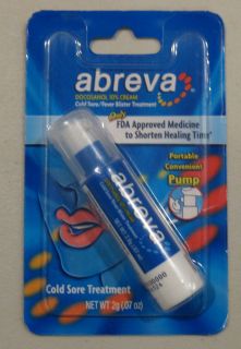   NEW ABREVA COLD SORE AND FEVER BLISTER TREATMENT 2g 07 OZ EXP MAY 2014