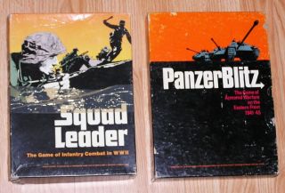    LEADER and PANZER BLITZ Avalon Hill Bookcase War Game LOT Complete