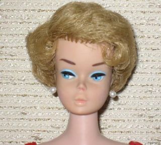 Vintage Barbie Blonde European Side Part Bubble Cut with Original 